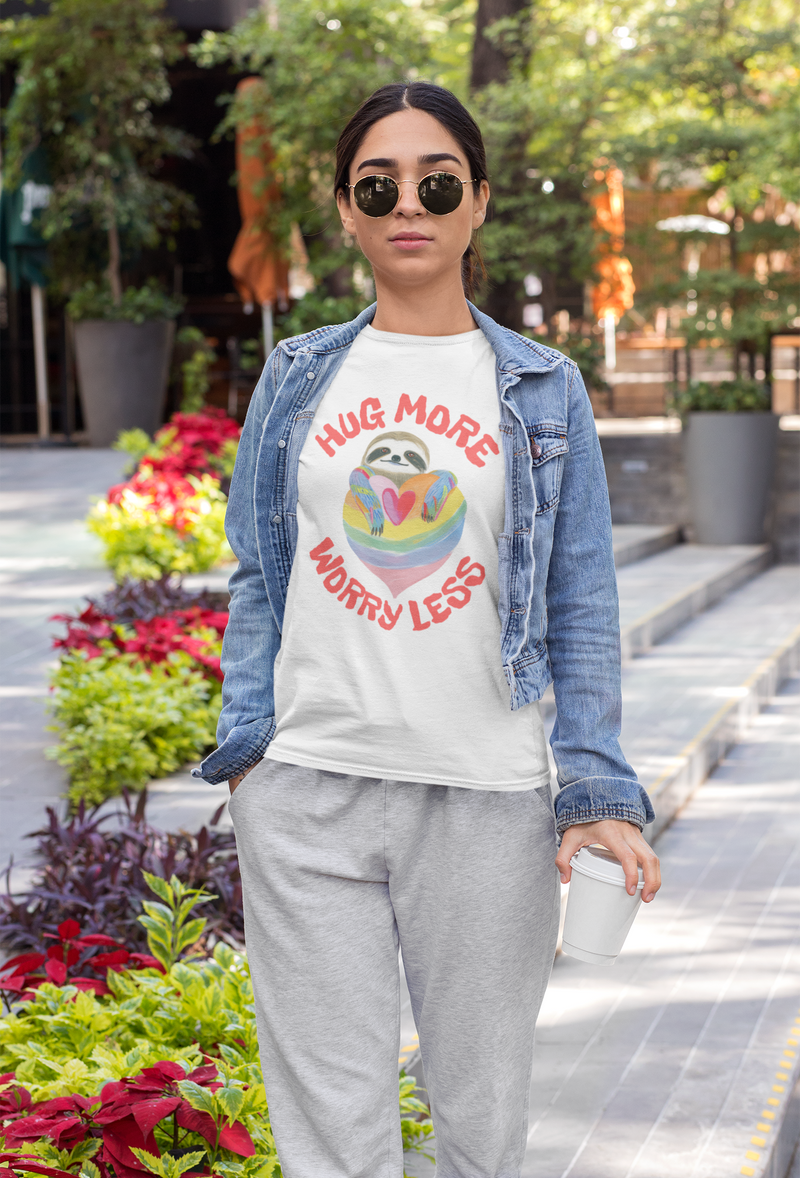 Hug More Worry Less - Unisex Jersey Short Sleeve Tee