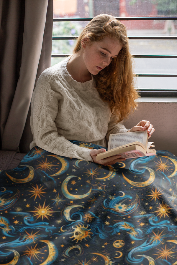 Night Sky Rhapsody- Velveteen Plush Blanket