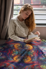 Fire and Cosmos - Velveteen Plush Blanket