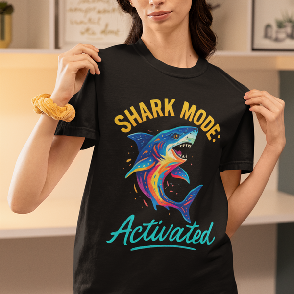 Shark Mode: Activated Unisex T-Shirt – Vibrant Fun Apparel for Ocean Lovers