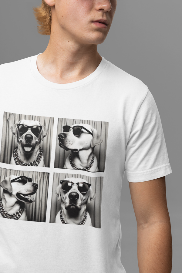 Animal Photobooth Funny Labrador Retriever -Unisex Jersey Short Sleeve Tee