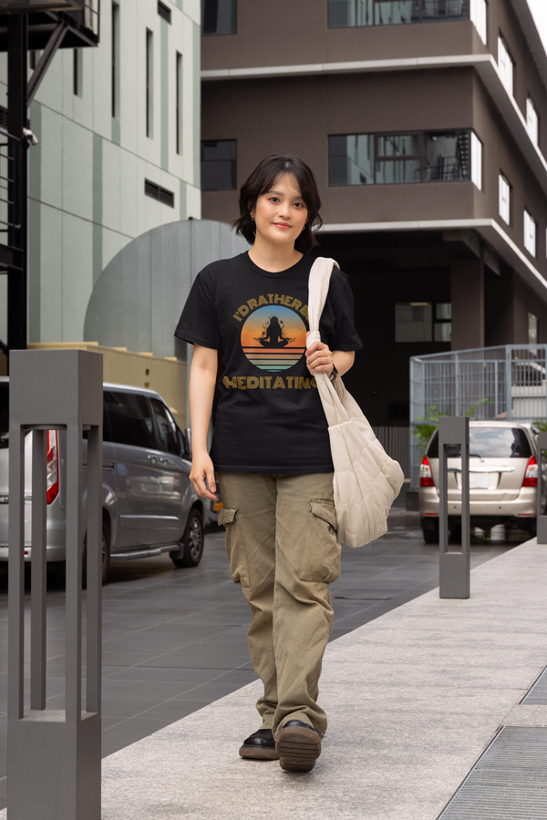 I'd Rather Be Meditating - Unisex Heavy Cotton Tee