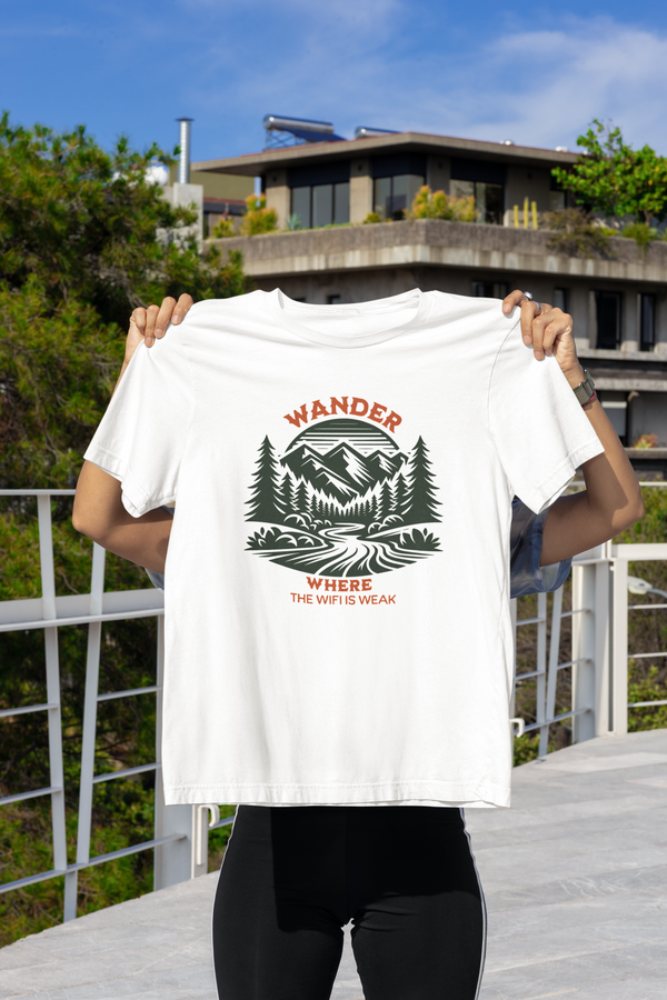Mountain Wander Short Sleeve Tee - Wander Where The WiFi Is Weak