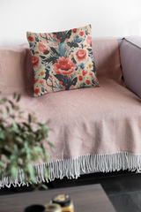 Scarlet Meadow - Spun Polyester Square Pillow