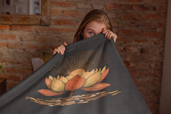 Lotus Radiance - Velveteen Plush Blanket