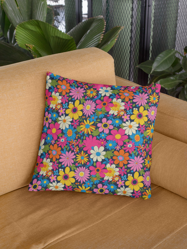 Groovy Garden - Spun Polyester Square Pillow